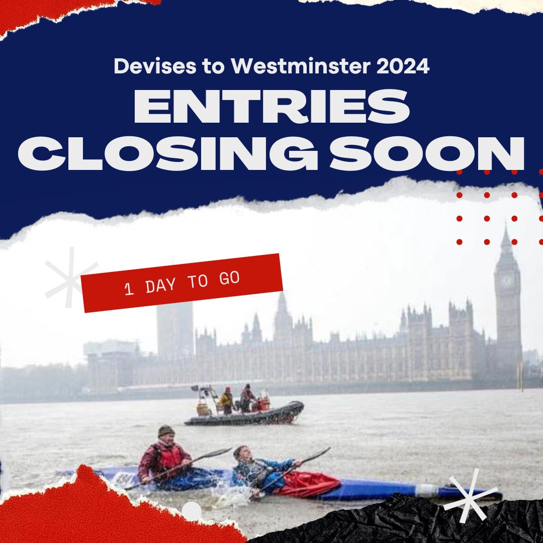 Great Britain’s greatest canoe race. Entries for @DWcanoerace close tomorrow at 23:59. #devises #westminster #canoe #kayak #endurance dwrace.co.uk