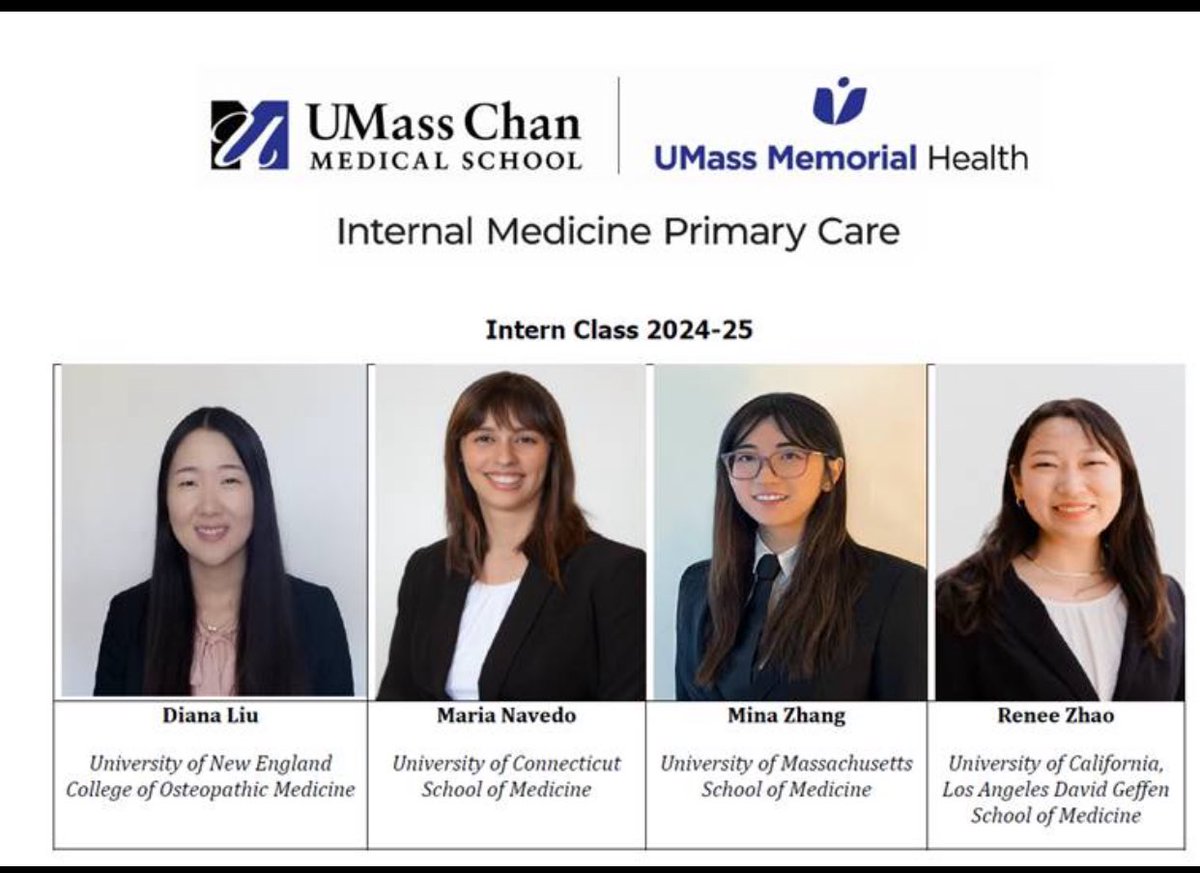 UMass Chan Internal Medicine Primary Care Track (@umass_impricare) on Twitter photo We are ecstatic about our newly matched intern class for AY24-25! Canโt wait to learn, work, and have fun with this amazing group of women!๐๐๐ช <a href="/UMass_Medicine/">Department of Medicine</a> <a href="/UMassIMResident/">UMass Chan IM Residency</a> We are ecstatic about our newly matched intern class for AY24-25! Canโt wait to learn, work, and have fun with this amazing group of women!๐๐๐ช <a href="/UMass_Medicine/">Department of Medicine</a> <a href="/UMassIMResident/">UMass Chan IM Residency</a>