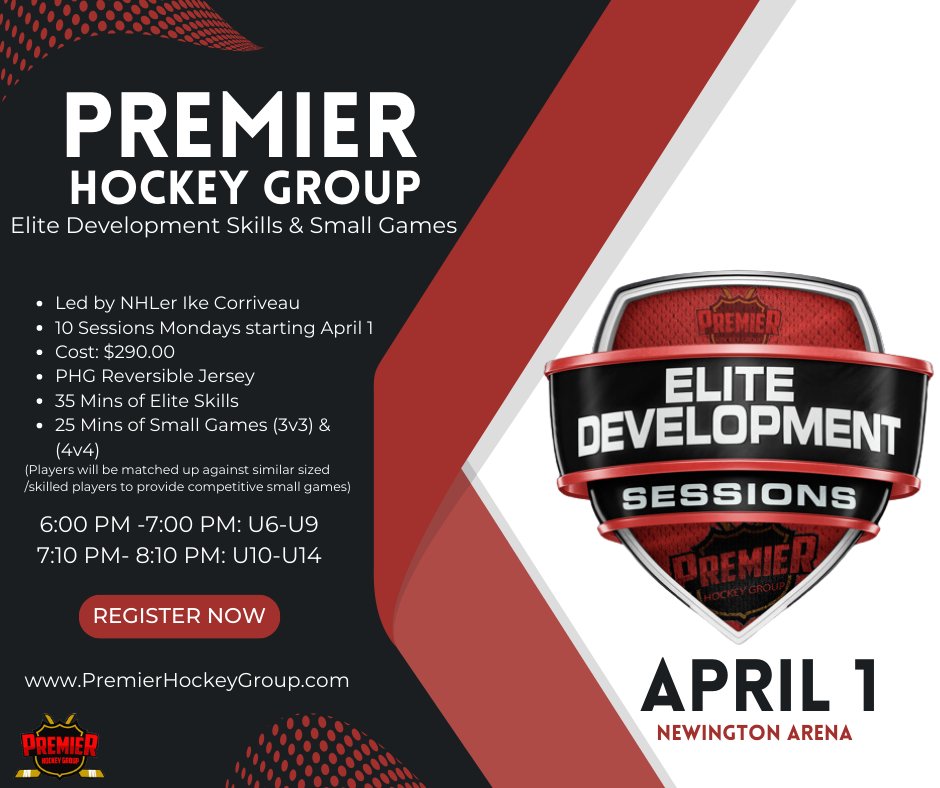 Premier_HG's tweet photo. Train with NHL Star Ike Corriveau!

Elite Skills Camp (U6-U14) starts April 1st. 10 weeks, Mondays only.

Limited Spots! Register today:
https://t.co/zY1D6RNS6N

#HockeyCamp #EliteSkills #NHL #IkeCorriveau #PHG https://t.co/08jsMiajMB