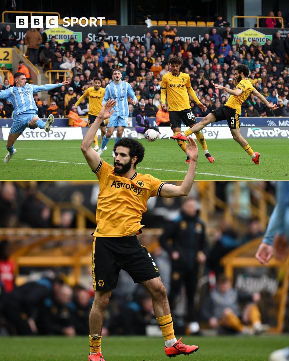 Rayan Ait-Nouri with the equaliser 🐺 The Wolves left-back scores with his SIXTH shot of the day. #BBCFootball #FACup