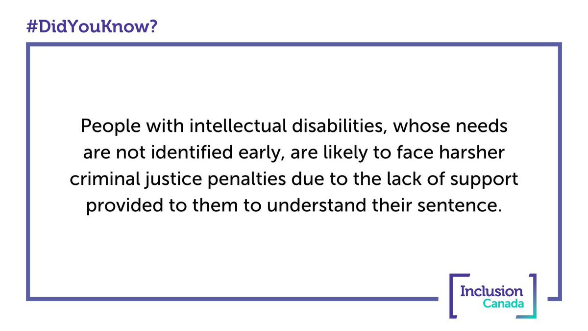 InclusionCA's tweet image. #DidYouKnow that people with intellectual disabilities are often not provided the support they need to understand their sentence and other legal processes they must go through?
