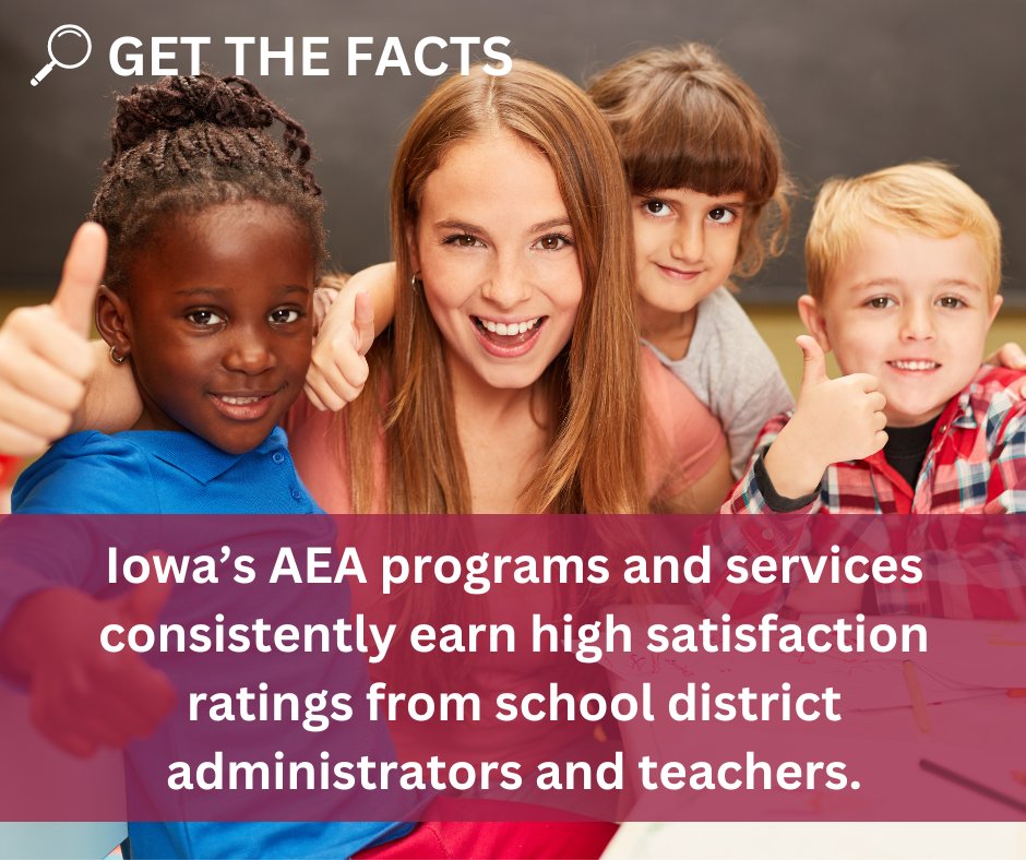 Fall 2023 data shows school district staff gave whopping approval ratings for 50 AEA programs and services: 46 soared above 90 percent, meeting or exceeding expectations, and four (4) rocked approval ratings above 80 percent, still shining bright! ow.ly/J45r50QuUef