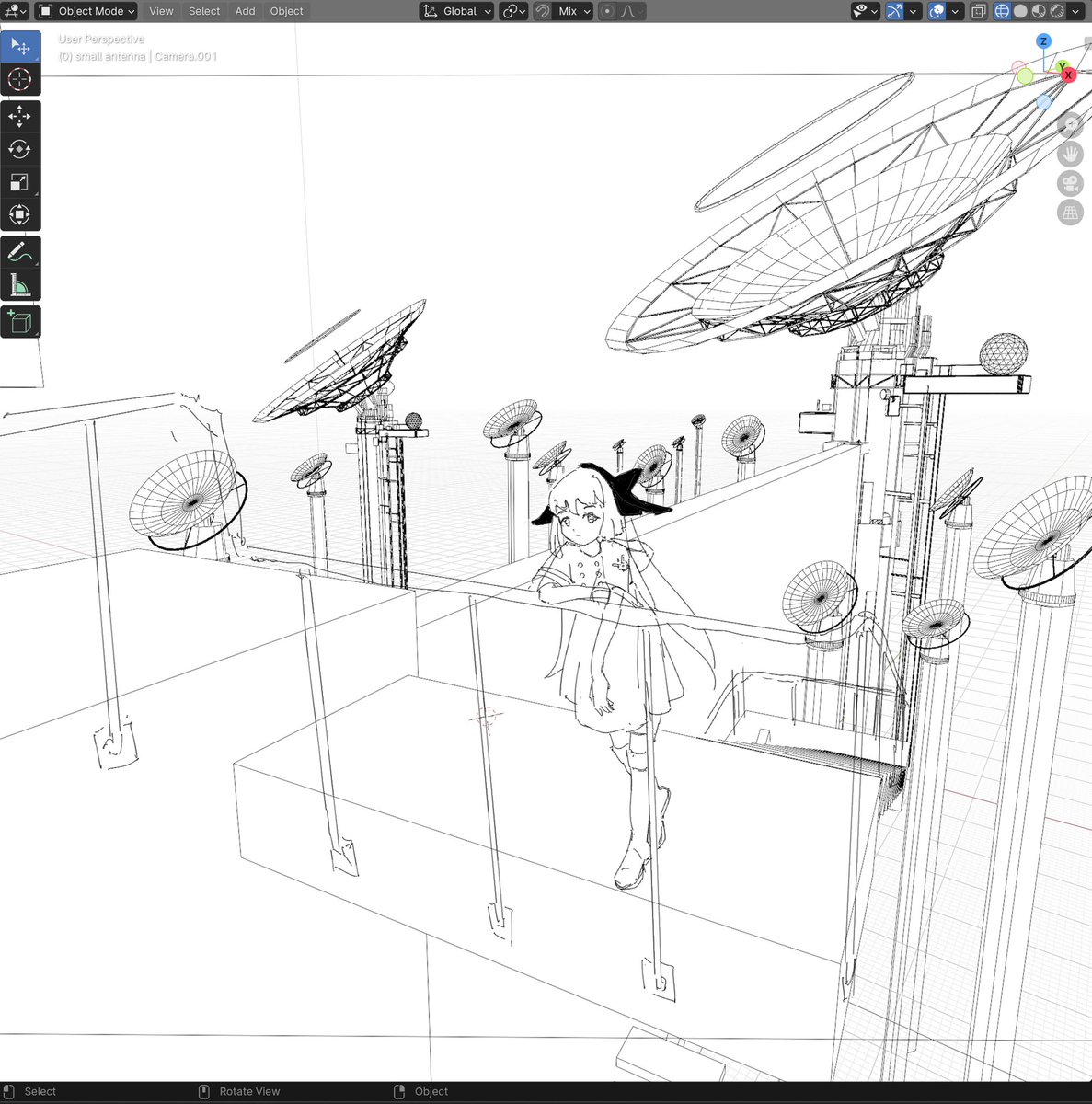 wireframe viewport