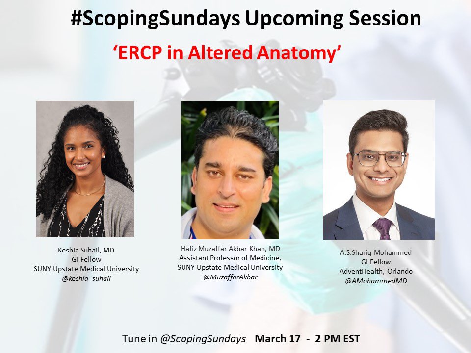 Consult for #ERCP - but history shows “altered anatomy” ‼️ Join us tomorrow at @ScopingSundays to learn & share your tips & tricks 🔥🔥 Moderated by @keshia_suhail & @AMohammedMD and our expert guest @MuzaffarAkbar!