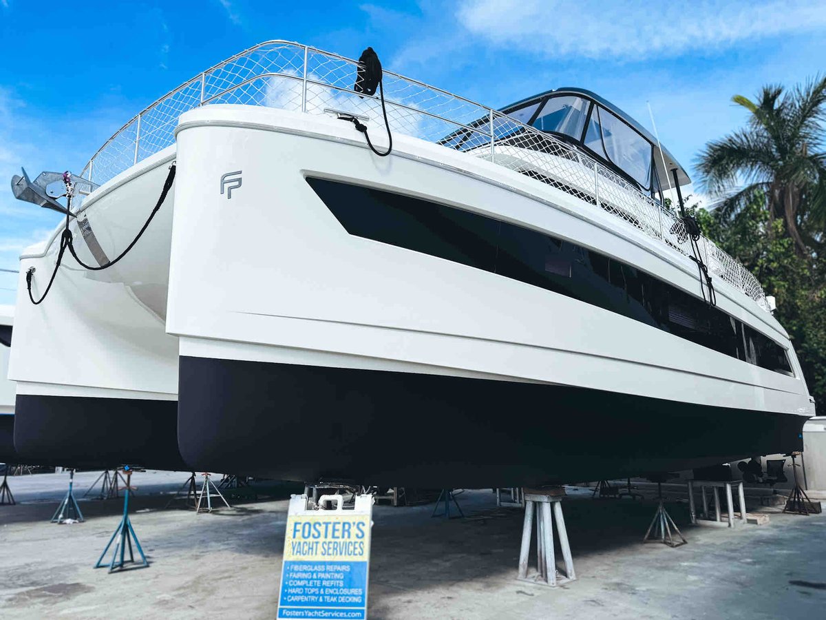 FostersYacht's tweet image. Just finished a flawless bottom job on this stunning catamaran, ready to sail the with style and speed. 🌊🛥 #CatamaranLife #MarinaMasters #ShipyardsFinest #YachtingPerfection #SailInStyle #BottomJob #PowerCat