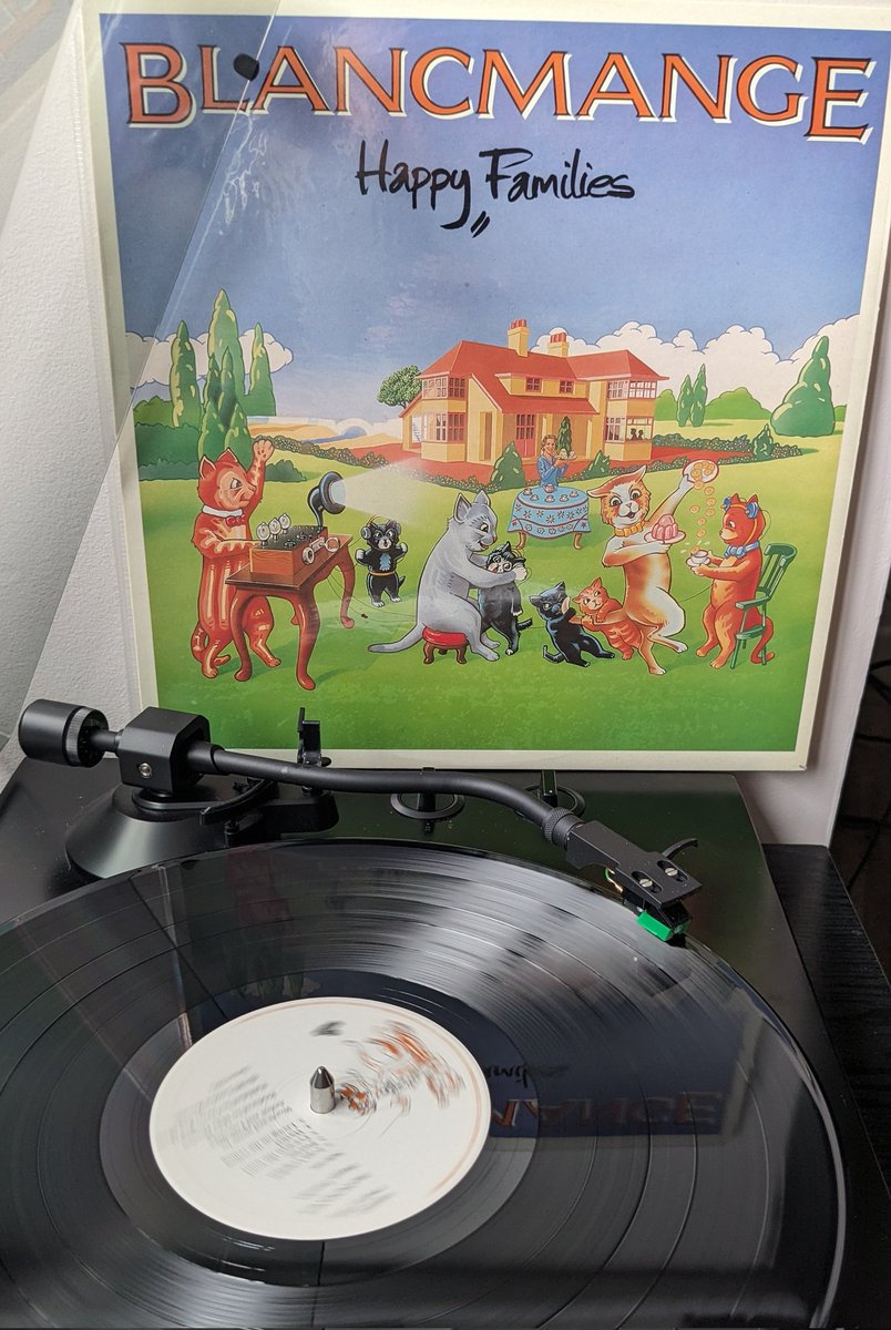 psbroadbent's tweet photo. Started a new game. The better half picks a random number and we play that album. So kicking off #randomvinyl with a great pick from @_blancmange_ https://t.co/tEnIMPptml