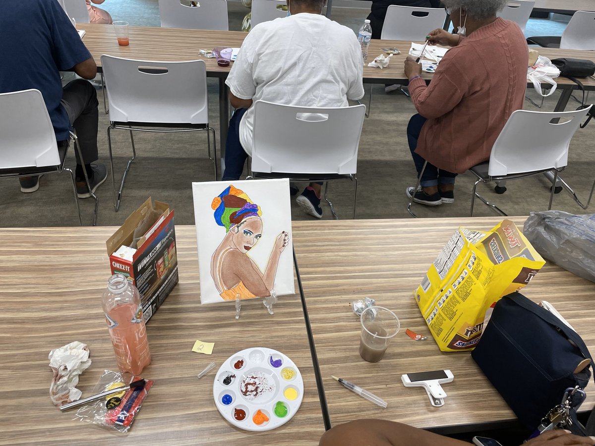 AikenParksRec's tweet image. 🎨✨ The Golden Goodtimers Club tapped into their creativity at our Paint &amp;amp; Sip event this morning at Lessie B. Price Aiken Senior and Youth Center! Swipe to see their masterpieces and the fun they had. 🖌️ #PaintAndSip #GoldenGoodtimers #AikenParksRec
