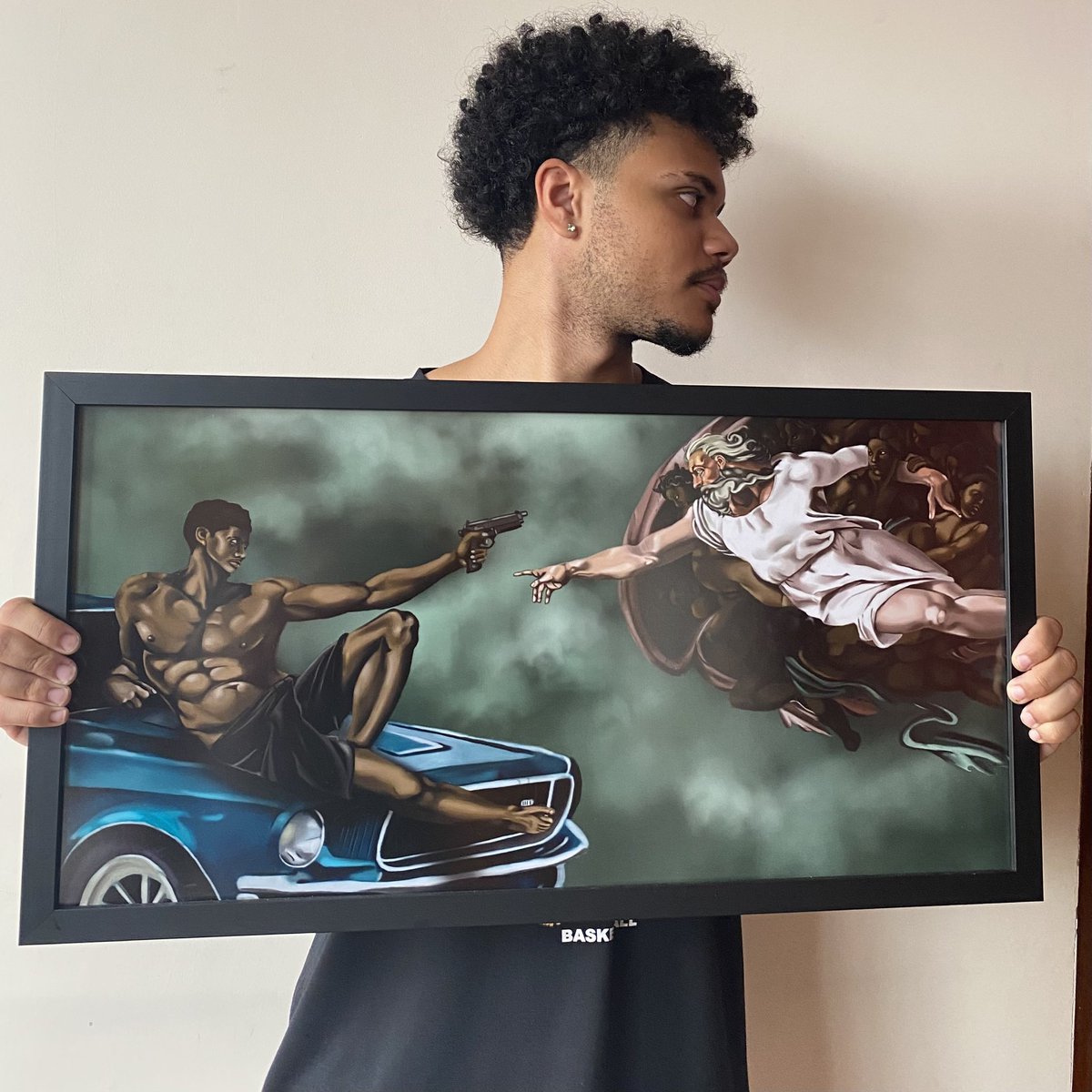 Meus caros, venho humildemente pedir que me fortaleçam nessa aqui, tenho esses dois quadros que queria vender, deem mt rt 🙏🏾