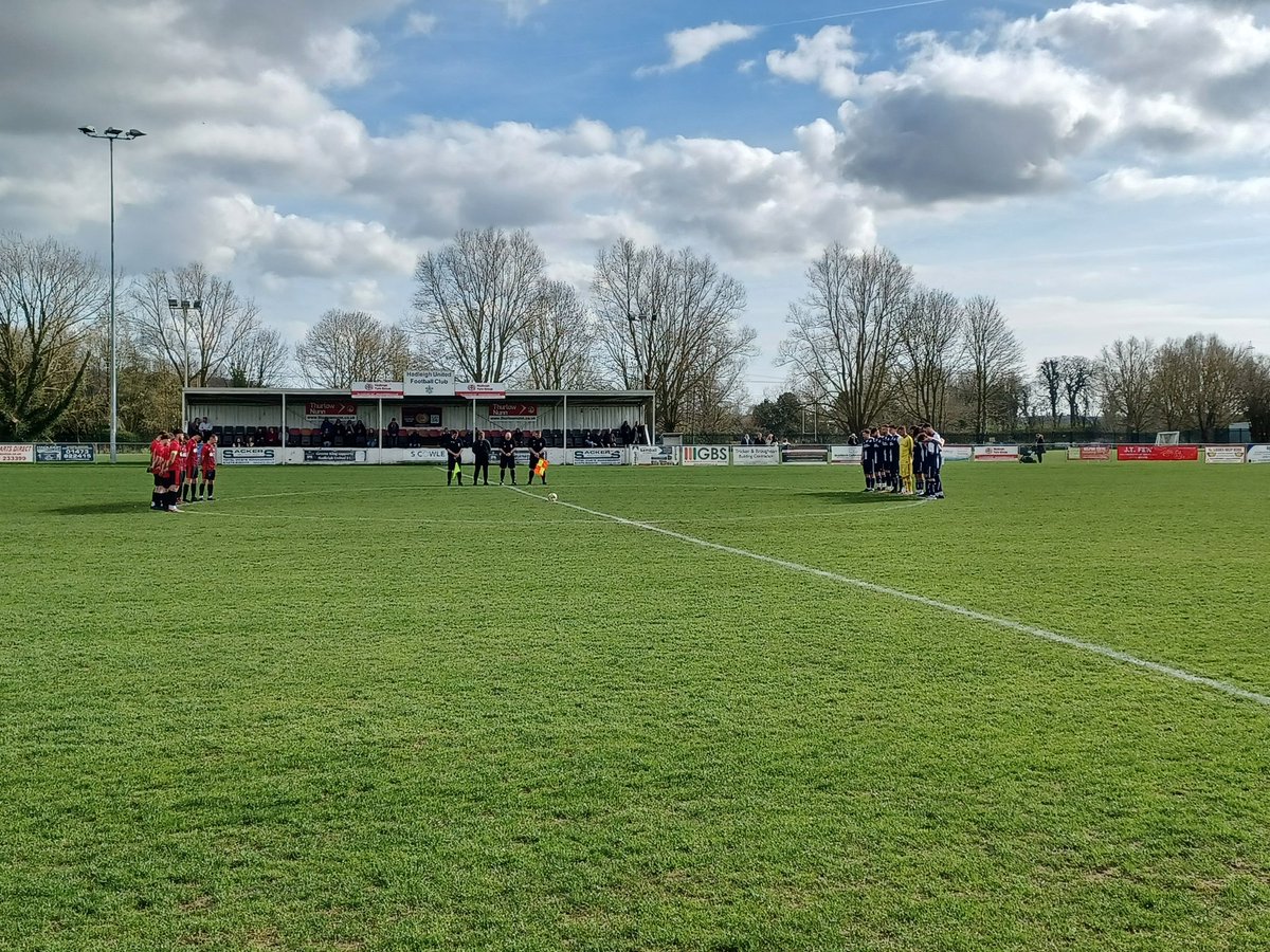 Impeccably observed minutes silence in remembrance of Peter Vardon, former Chair of @OfficialHUFC and Suffolk FA, who passed away recently. suffolkfa.com/news/2024/mar/…