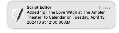timvisher's tweet photo. TFW your script decides that 202410 is an appropriate year to add a calendar event and you can't even get any of your calendar apps to go that far into the future…

I want to see the database entry on this one… https://t.co/Huy0xEUSPf