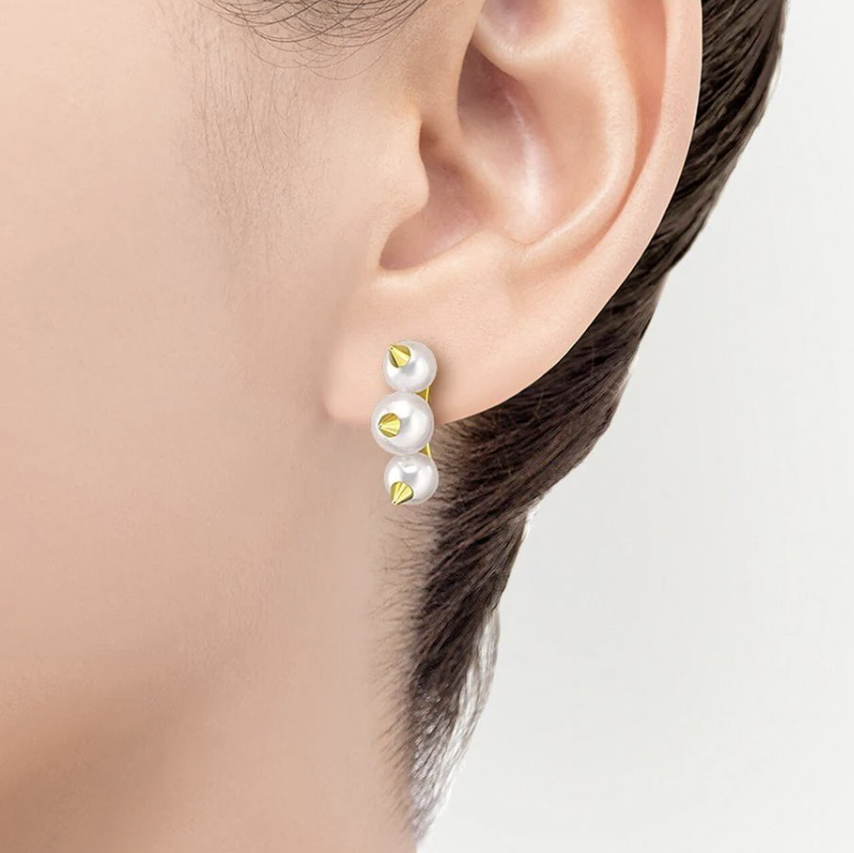 証明書付】TASAKI MCT コラボ パールフックピアス 淡水パール/ フック