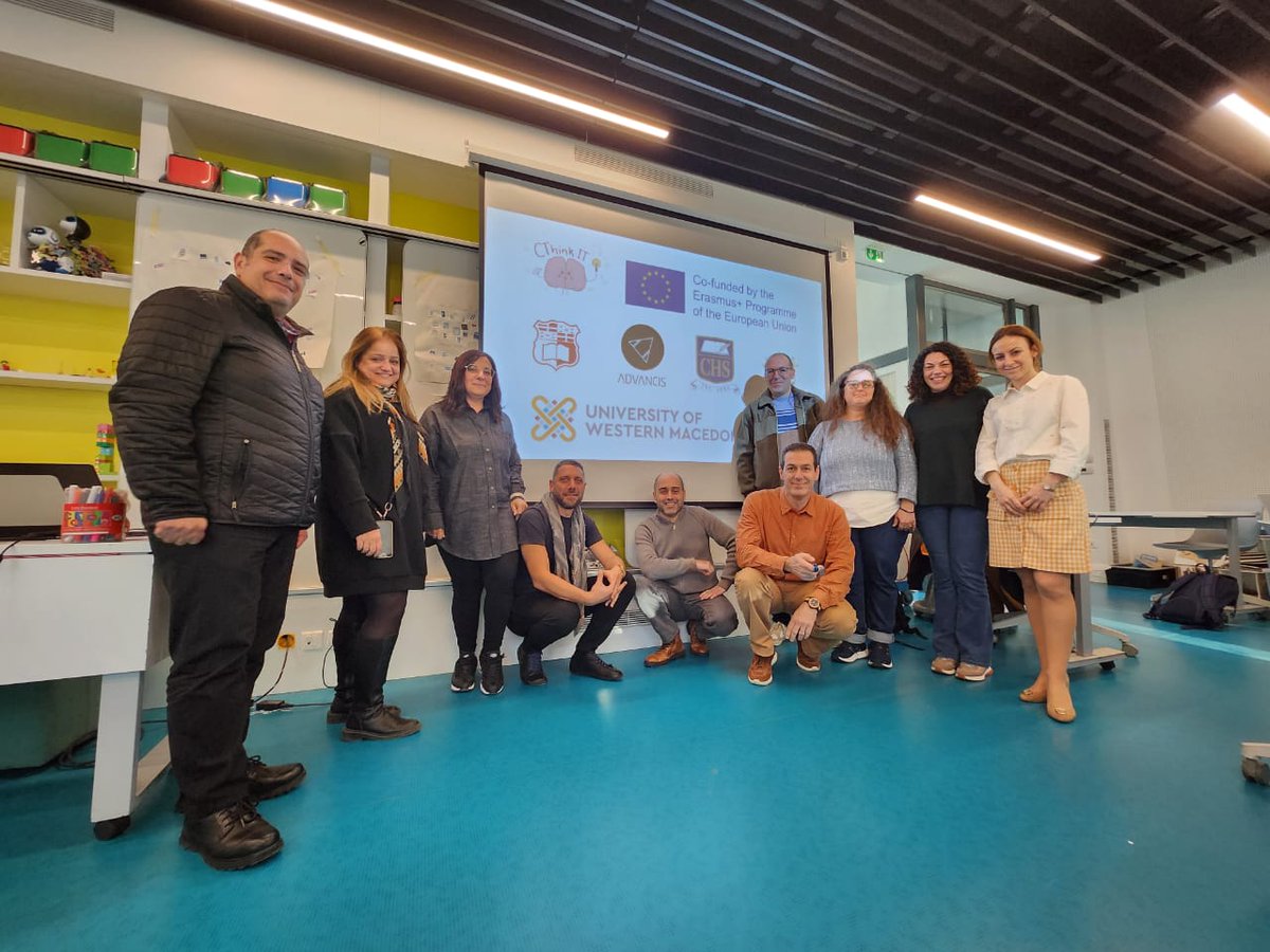 Cthinkit's tweet image. Partners of CThink.IT ERASMUS+ project convened in Thessaloniki for a Train the Trainer workshop from March 11-14, 2024. Master trainers will now train teachers in their respective schools on using the board game, to test it in classroom. cthinkit.eu