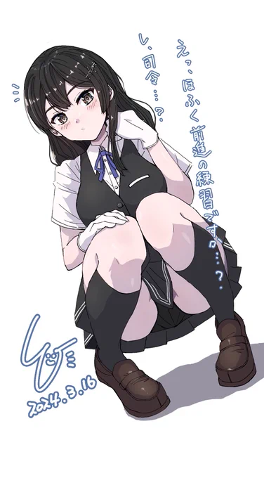 ほふく前進中の提督に遭遇してしまった親潮ちゃんです!(∩'∀`)∩#艦これ #親潮 