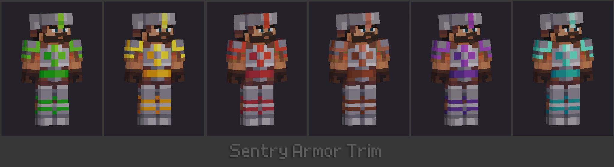 Jakob.zero on X: &ldquo;Sentry Armor Trim #Minecraft https://t.co 