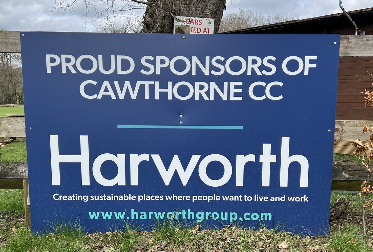 We are pleased to announce @HarworthGroup have kindly extended their sponsorship at the club this season. Boundary Board now in place. Thank you once again for your continued support.