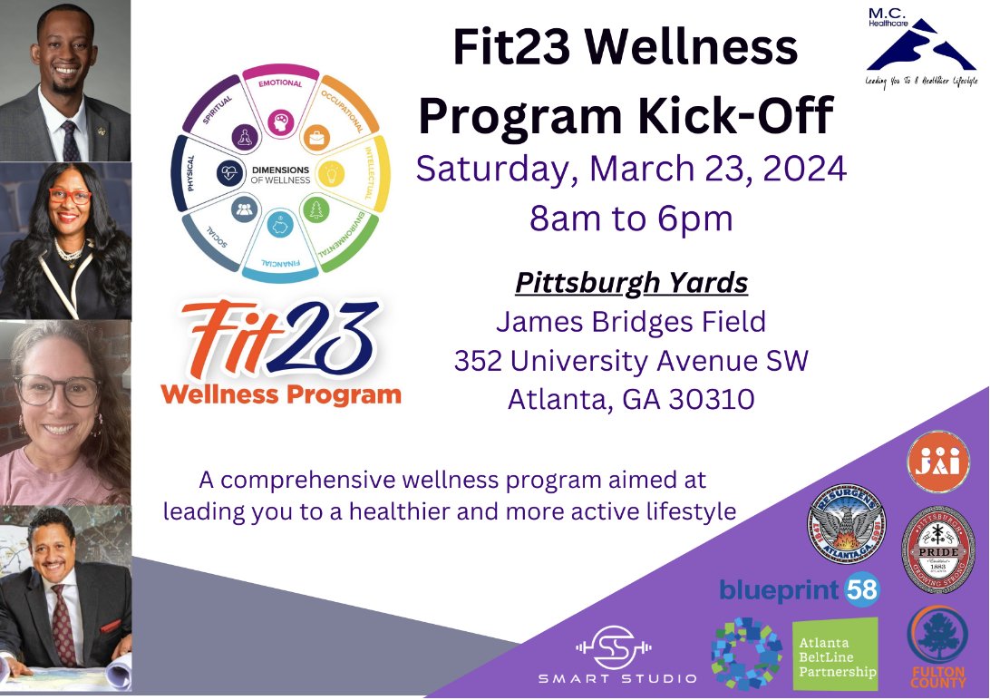 Get ready to jumpstart your wellness journey at the Fit23 Wellness Program Kick-Off on Saturday, March 23! Join us for a day filled with informative sessions, demos, and a showcase of wellness vendors. Sign ups and details👇 beltline.org/event/fit23-we… #FreeFitness #AtlantaBeltLine