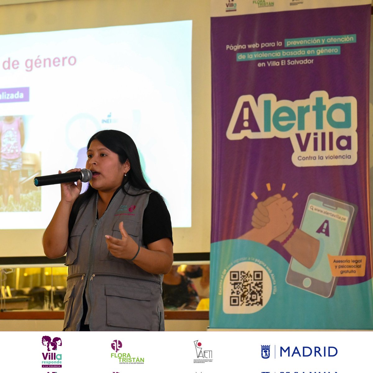 #AlertaVilla 🔴 | Con la participación de organizaciones de mujeres, emprendedoras e integrantes de la Instancia Distrital de Concertacion de VES, se realizó la presentación de alertavilla.pe, página web para la prevención y atención de la violencia género. (1/2)