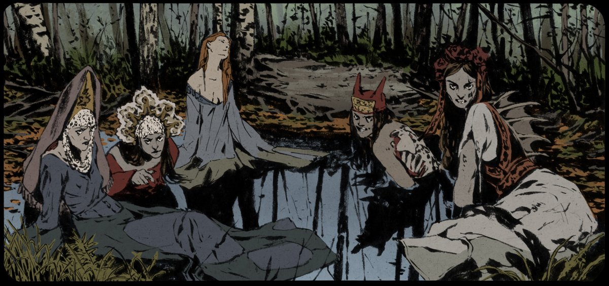 KononenkoElena's tweet image. Dark Slavic Souls - Swamp Mermaids