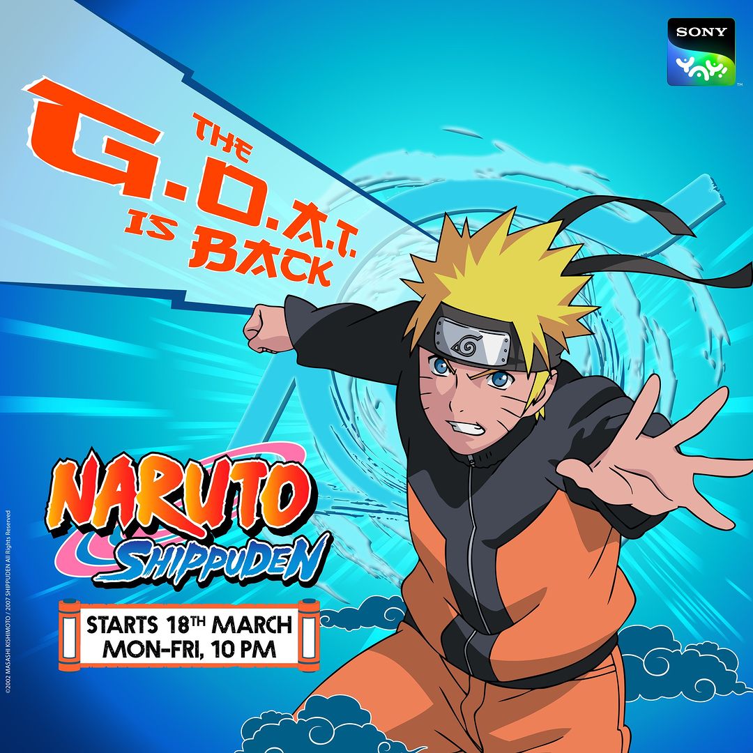 #Upcomingrelease 📢

#NarutoShippuden (2007-17) Streaming From MAR 18th On  #SonyYay TV

🎙️Audios : #Tamil #Telugu #Hindi #Malayalam #Bengali

⭐ IMDB : 8.7/10

🎬Genre : #Action #Adventure #Fantasy #Comedy

#tamilactress #kanguva #Thalapathy68 #Korean  #TVKVijay #StreamingUpdate