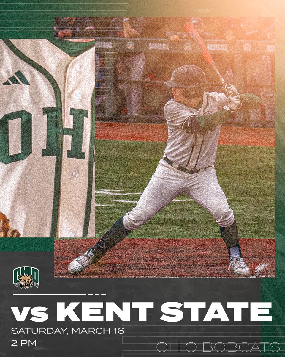 A beautiful day for some baseball ☀️

🆚 Kent State
⏰ 2 p.m. ET
🎟️ Ohiobobcats.com/tickets
📺 YouTube // tinyurl.com/3xrpd4py
📊 tinyurl.com/5f8stk7a

#OUohyeah