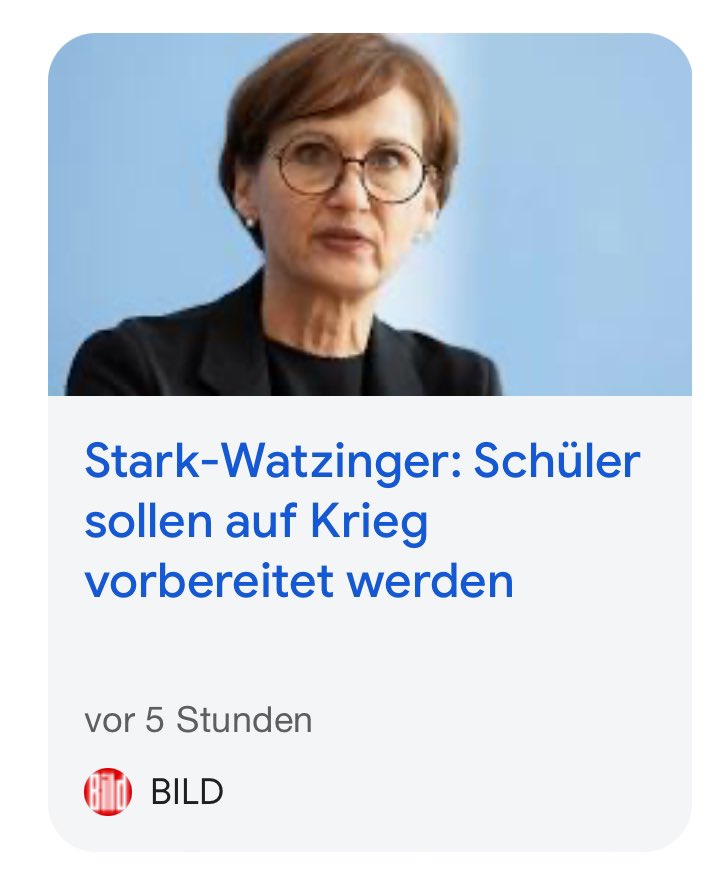 Nicht auf die Existenzgründung. Nicht auf die Steuererklärung. Nicht auf kluges Investieren von Vermögen auf dem Kapitalmarkt. Sage und schreibe auf den #Krieg sollen die Schüler vorbereitet werden. 🤦🏻‍♀️ #StarkWatzinger #FDP @fdp #Ampel