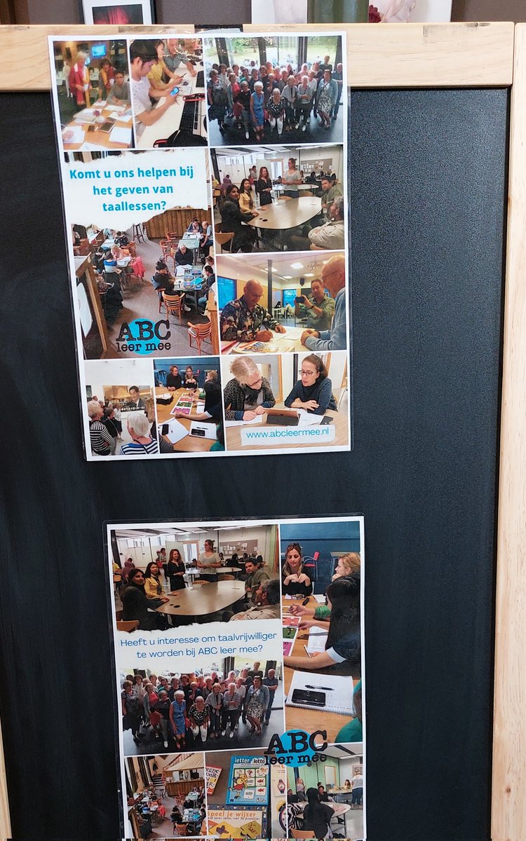 Dag voor taal maatjes tekrijgen voor ABCLEERMEE in Den bosch.
Even gezellig gezellig op bezoek geweest bij deze vrijwilligers die ook weer vrijwilligers zoeken voor lessen te geven in de Nederlandse taal.
Allemaal goed werk wat ze doen ,ik kan het weten!
Zelf les van gehad!