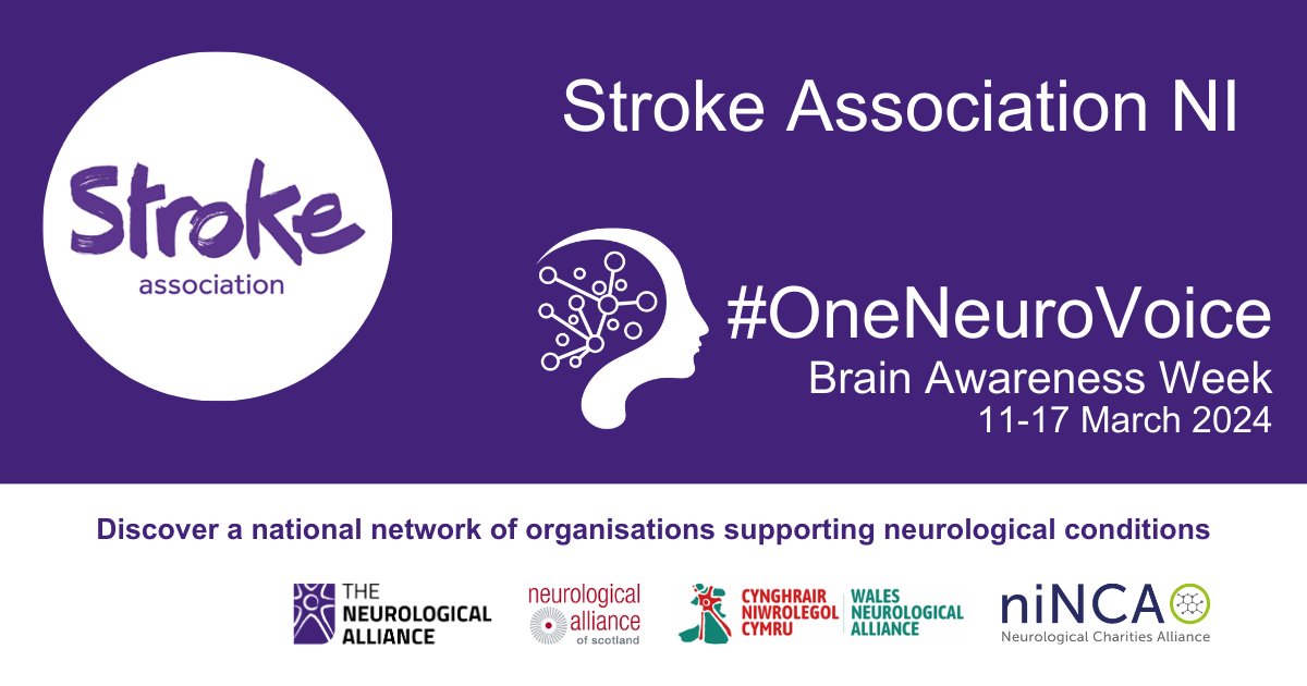 We have been highlighting our fantastic member organisations as part of #BrainAwarenessWeek 2024. This afternoon we are highlighting Stroke Association NI. Find out more about @strokeassocni and the services they offer here: ninca.org.uk/news/member-sp… #OneNueroVoice