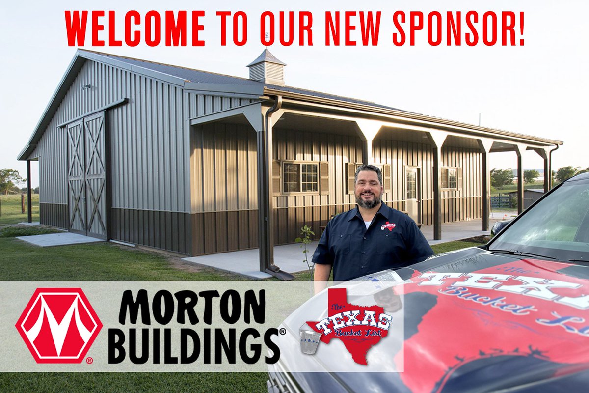 We could not bring you The Texas Bucket List without the help of our amazing sponsors and we wanted to say thank you to our newest sponsor Morton Buildings! Thank you Morton Buildings for helping us tell the stories of Texas! #thetexasbucketlist #mortonbuildings #season22