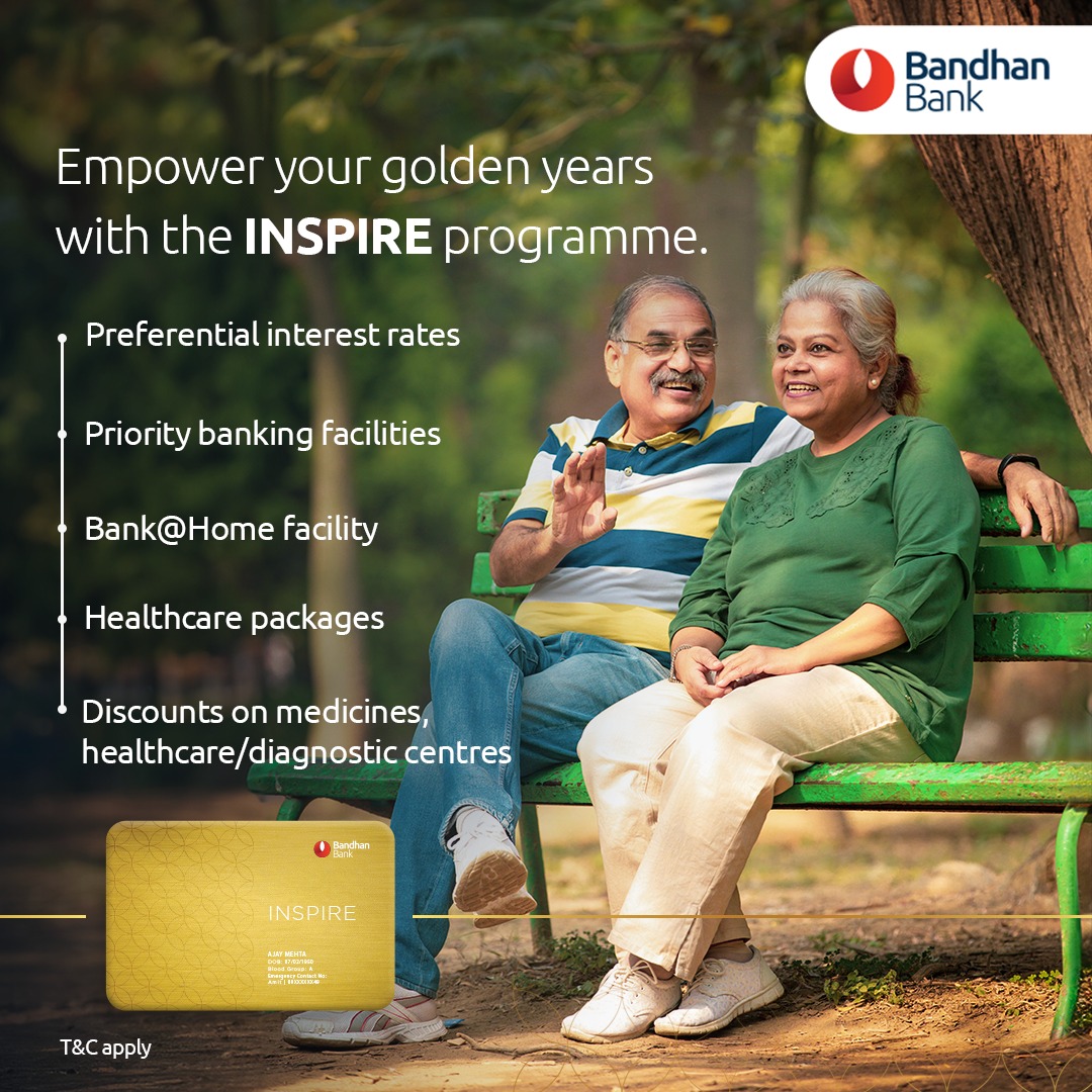 Join our INSPIRE Programme today to unlock exclusive perks designed just for you. To know more and apply, visit: bit.ly/3uTb7D7

#InspireProgramme #BandhanBank T&C apply.