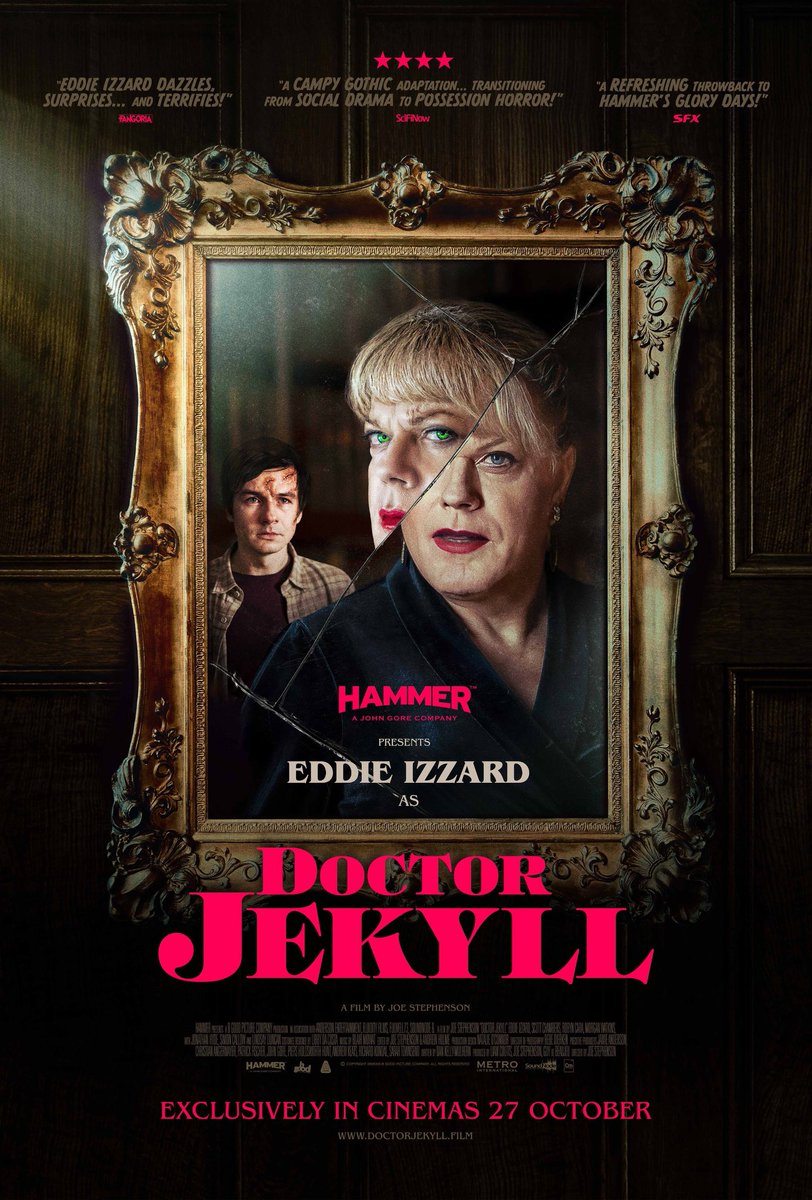Jekyll_film's tweet photo. ⭐️⭐️⭐️⭐️ “A ROLLICKING BRILLIANT TIME” @HeyUGuys 

⭐️⭐️⭐️⭐️ “A TERRIFIC ROMP” @theipaper 

“MAY PROVE STUFF OF CULT MOVIE LEGEND!” @MetroUK 

⭐️⭐️⭐️⭐️ “HAMMER HAS RETURNED FROM THE DEAD” @LWLies 

⭐️⭐️⭐️⭐️ “WICKEDLY ENTERTAINING” @Cineramafilm 

Doctor Jekyll, on 🇬🇧 Digital now! https://t.co/ZYxKvXtAgZ