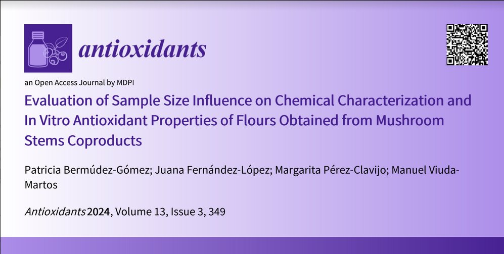 First paper published in colaboration with the Technological and  Research Mushroom Center from Rioja (Spain) by means of the Industrial  Doctorate.
Link: mdpi.com/2076-3921/13/3…