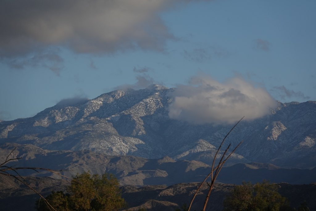 traceegee's tweet photo. Hi @NWSSanDiegoCold start at the hawk watch in Borrego Springs this morning. 44 F. Nice view of a snowy Toro though! https://t.co/eizdQxX5Oa