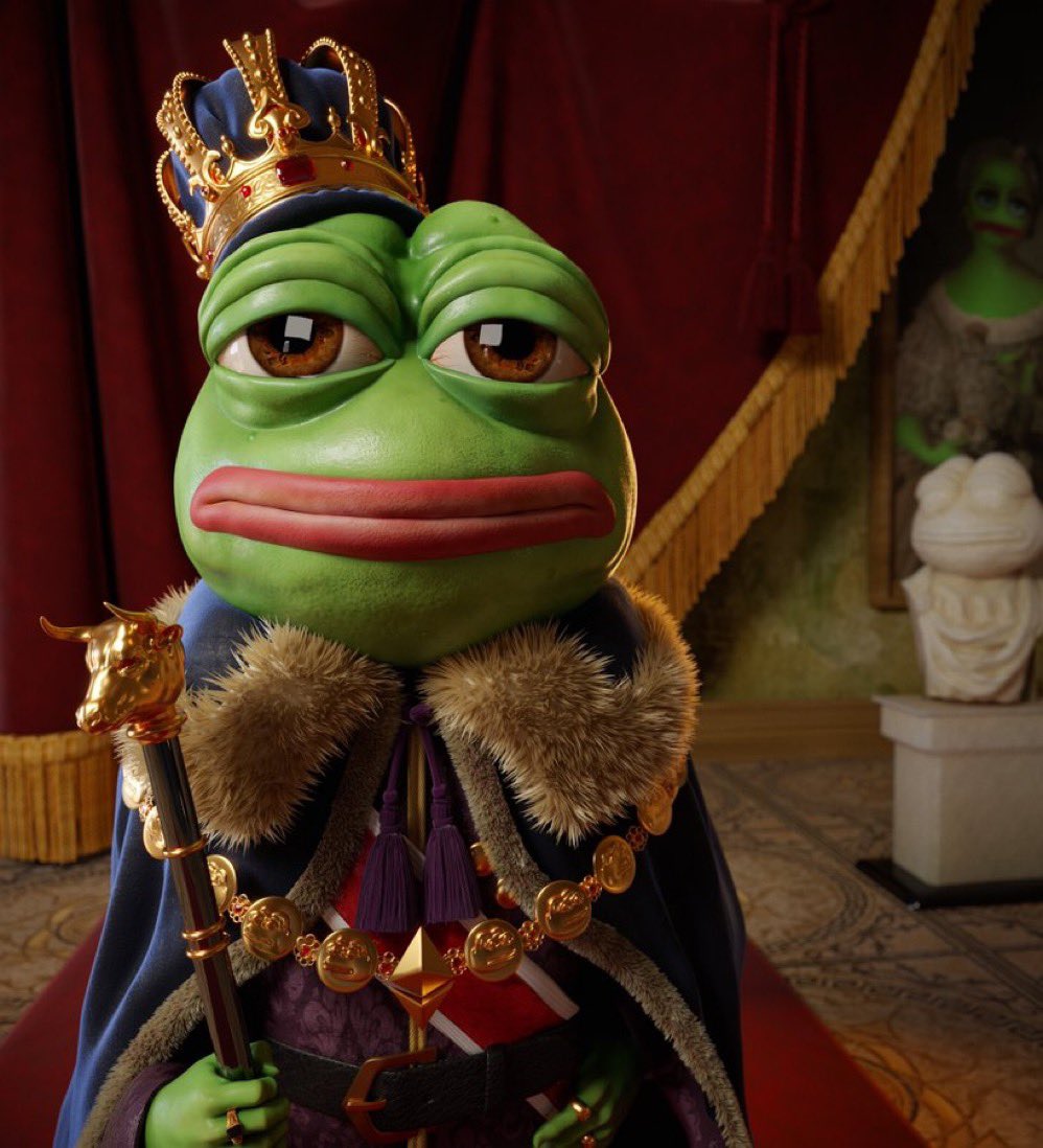 WildMoatStocks's tweet image. kiss the king 👑 $PEPE