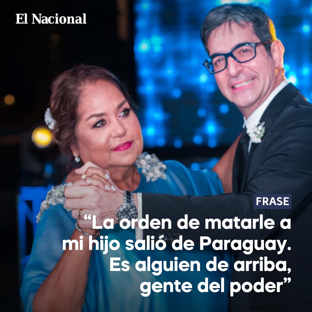 elnacionalpy's tweet photo. GRAVÍSIMO | 🇵🇾🇵🇾🇵🇾

🔹La madre del asesinado fiscal Marcelo Pecci habló con Ñandutí AM y se descargó señalando que "no hacen falta tanques de guerra ni armas de grueso calibre" para agarrar a los autores morales del asesinato de su hijo.

🔹"Es alguien de arriba. Son gente del poder", señaló.

🔹Recientemente, el fiscal general había dicho que "ni Mandrake con su varita" iban a poder resolver este caso, lo cual generó indignación en la familia Pecci 

#ElNacional