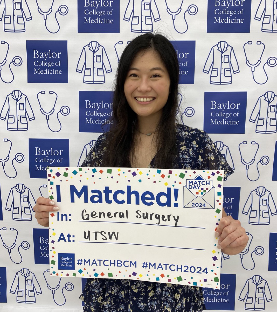 I MATCHED TO UTSW! I can’t wait to come back home to Dallas and begin my general surgery training at @UTSW_Surgery 🤩 Thank you to my friends, family, and mentors at @BCM_Surgery & @BCMGSRes for their support during this journey #Match2024 #GenSurgMatch2024 #MatchDay2024