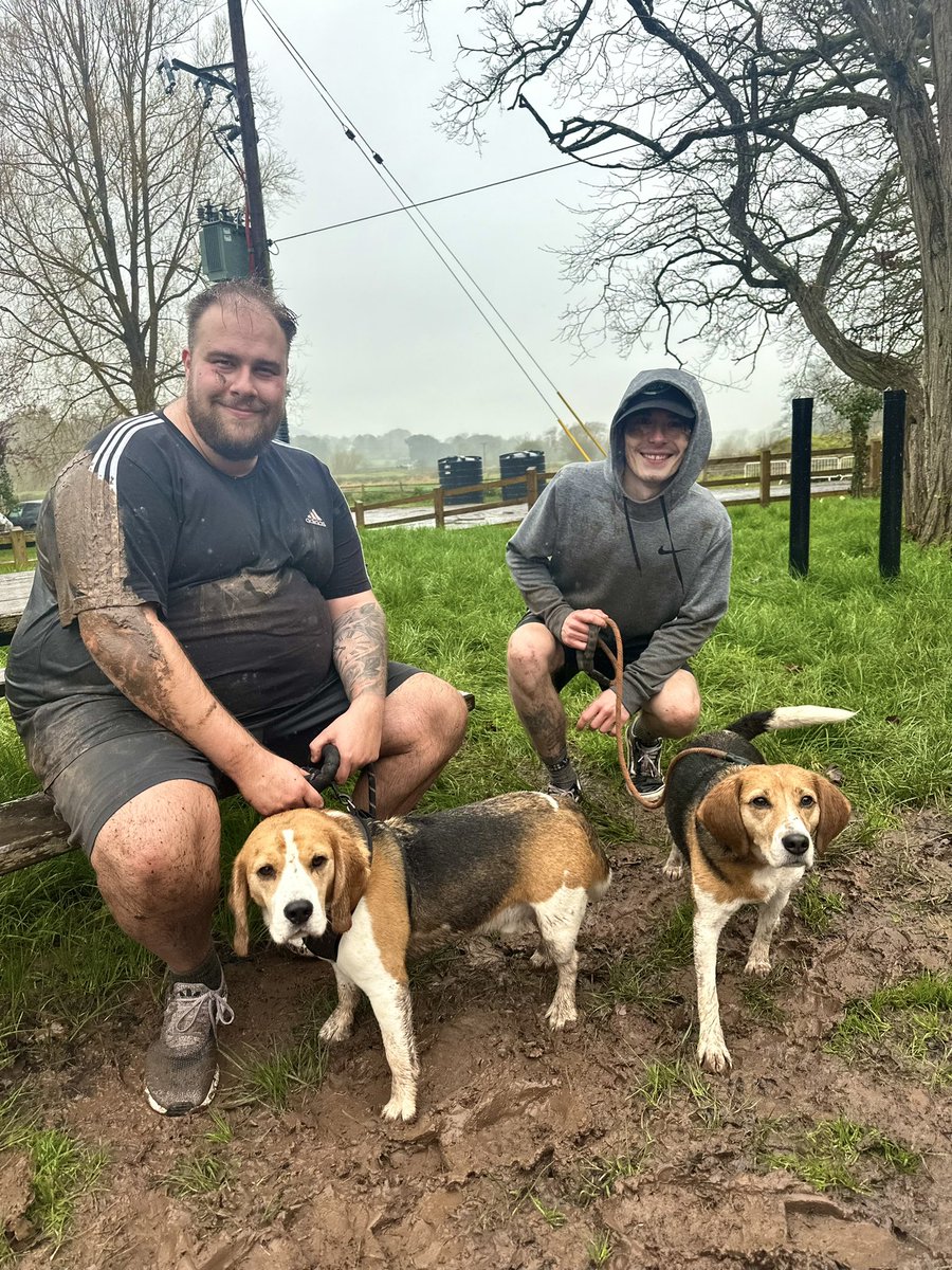 And they are done 🥇🏆 So proud of the boys and Maggie today! More photos to follow - and there’s a video of Jordan stacking it in the water and falling in the river on its way for you all 😂 #TeamBeagle