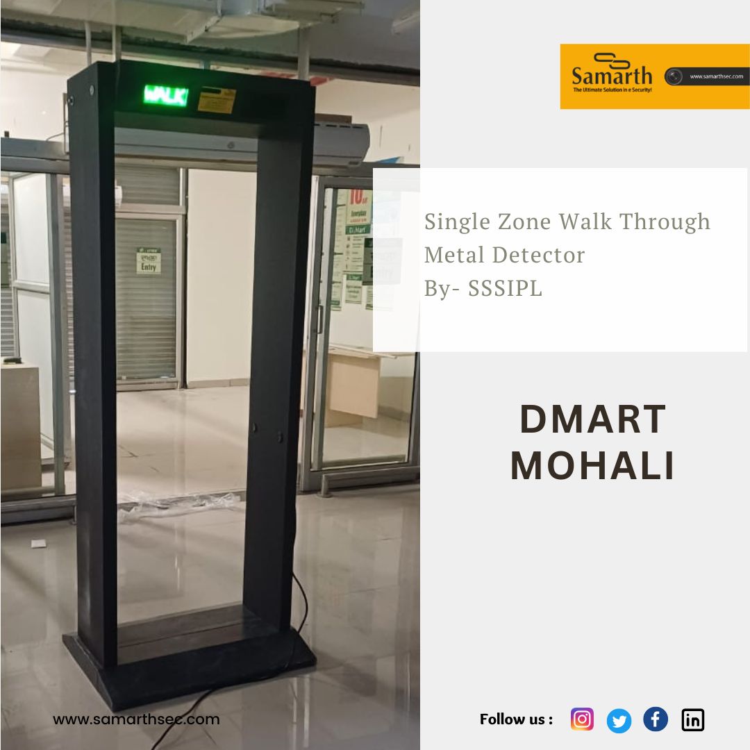 SamarthSec's tweet photo. New Installation of Single zone Walkthrough Metal Detector at Dmart, Mohali
- By SSSIPL
#singlezone #walkthrough #metal #detector #metaldetector #security #mohali #mumbai #securitysystem #navimumbai #india #maharashtra #sssipl https://t.co/1nKioKsZLk