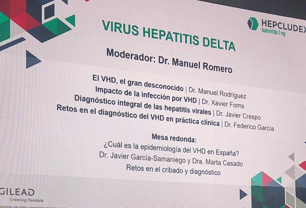 🤓👀 Hepatitis C y D. Construyendo el futuro!! @GileadSciences Mesa Redonda: Cual es la Epidemiología de Hepatitis delta (VHD) en España? Retos en el Cribado y el diagnóstico 🤝🤍🏥 @CasadoMm