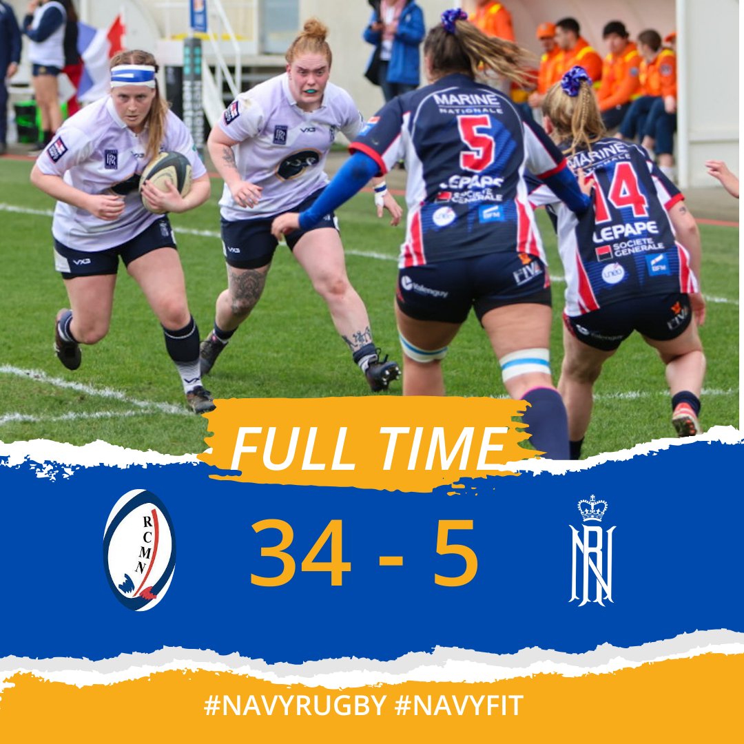 A very fair result in an entertaining game. #NavyRugby Snr Women denied @MarineNationale #Rugby a few scores with determined defence and some excellent tackling. Laika Swain scored for the Navy and was combative throughout. #GoNavy #NavyFit #Vannes 📷 @JarradHphoto
