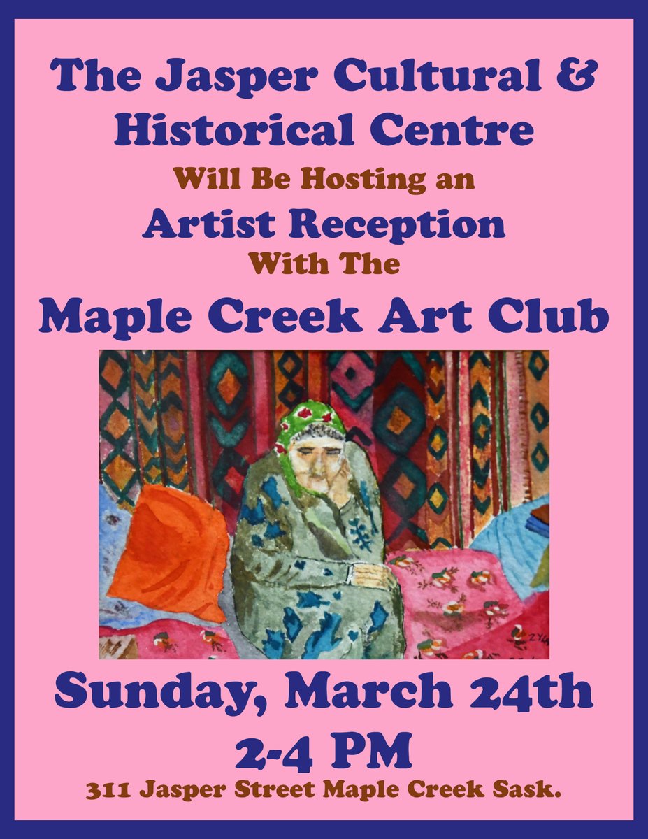 @JasperCentre #JasperCentre #ArtistReception #MapleCreek #Saskatchewan #Reception #ArtsAndHeritage #ArtClub #LocalArt #LocalArtists #Museum #ArtGallery