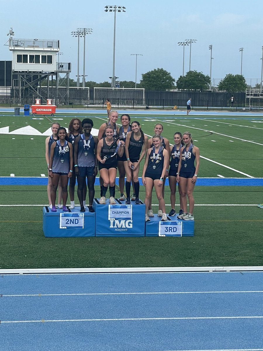 Girls 4x800 takes 1st place with a 10:05 at the IMG Spring Break Invitational. <a href="/todd_brigman/">Todd Brigman</a> <a href="/CoachWebb1337/">Coach Emily Webb</a> <a href="/Jwlafollette/">Jamie LaFollette</a> <a href="/NicevilleEagles/">Niceville Eagle Athletics</a>