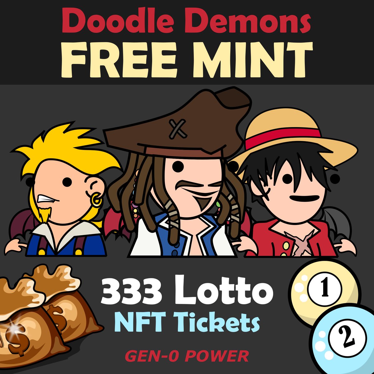 AngelDemonNFTs's tweet image. Did you know... All our Gen0 NFT Holders will enjoy #FreeMint on our upcoming Doodle Demons

🎨Only 333 NFTs
💰Weekly Lottery Wins
🚀Boosted by your NFT Demons

🔥Two collections with a unique system ready to reward holders and grow in value - Dive in

#Solana #NFTs #NFTGiveaway