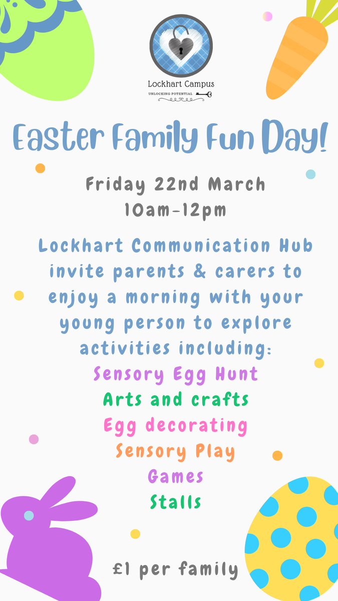 Not long now until our Easter Family Fun Day, facilitated by Lockhart Communication Hub🩵 Come along and enjoy themed activities and gain valuable insight into our ’Total Communication’ approach! #FamilyEngagement