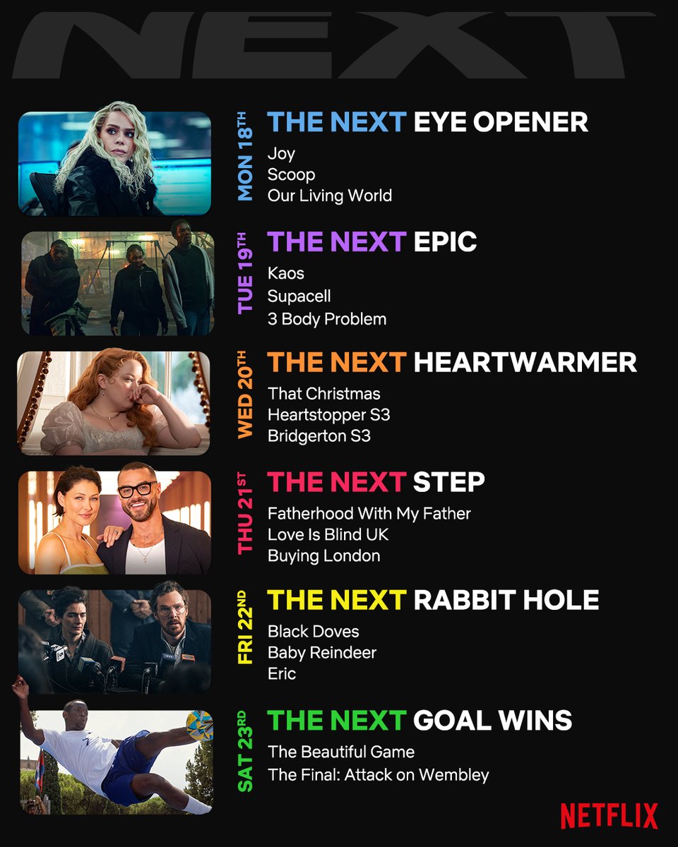 Mark your calendars! All next week we'll be looking ahead to some of 2024's biggest titles. #NextOnNetflix
