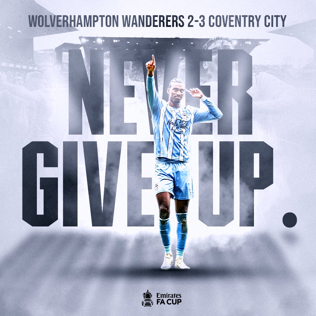 The Sky Blues are off to Wembley 🤩

What a day for <a href="/Coventry_City/">Coventry City</a> 🤯

#EmiratesFACup