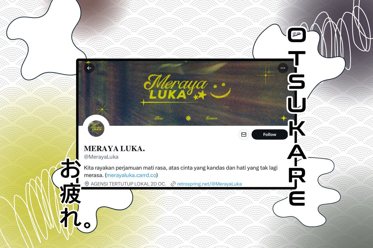 Met bubaran Yaa, CA pengepul kartu.
— <a href="/MerayaLuka/">𝐌𝐄𝐑𝐀𝐘𝐀 𝐋𝐔𝐊𝐀.</a> 090324 - 160324