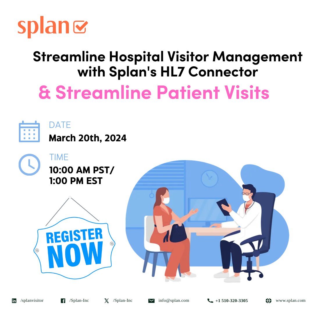 Feeling overwhelmed by too many patient visits? Splan provides real-time updates on admitted patients and scheduled appointments. 
Join our webinar on Wednesday, March 20th, 2024, at 10:00 AM PST / 01:00 PM EST.

Register now: us02web.zoom.us/webinar/regist…