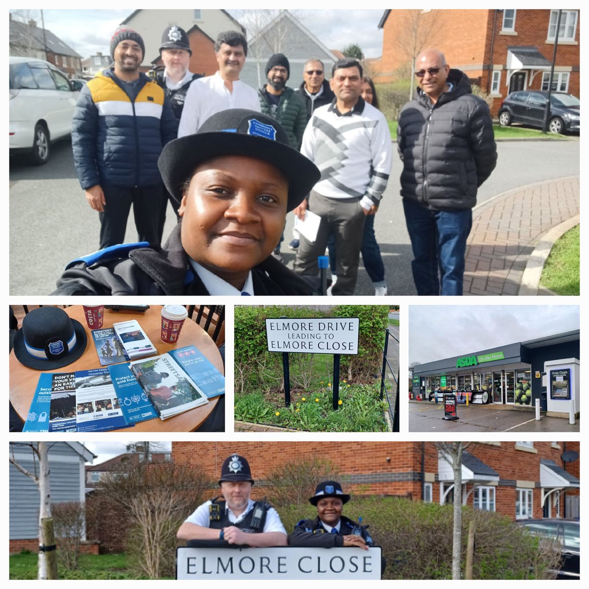 Officers were out & about on the ward today🌞 ✔️We visited our local shops businesses offered reassurance & CPA to staff ✔️Held a street briefing at Elmore Drive/Close ✔️Cuppa with a Copper at Costa Coffee - if you missed us, the next session - Sun 24th March 2pm Costa Coffee HA3
