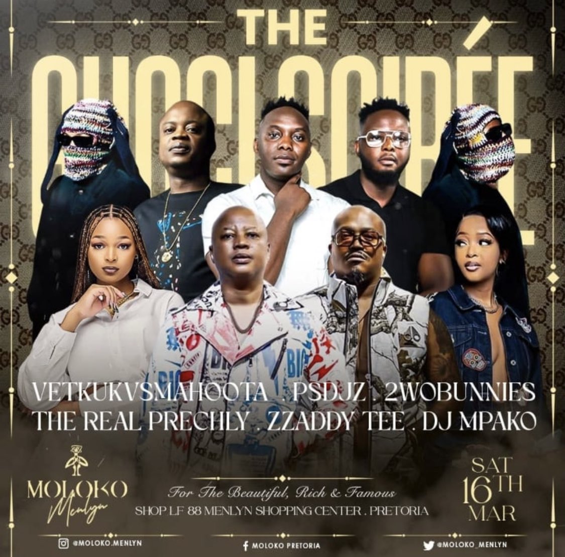 TebogoShandy's tweet photo. Make sure you rock your Gucci outfits today 👍🏼because it’s about to get lit 🔥 
@Moloko_Menlyn https://t.co/Sdr4y8nQeB