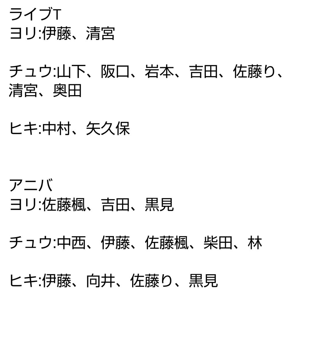 Hope0217's tweet photo. 乃木坂46 生写真 トレ アニバ 12周年 ライブT バスラ

求)
12周年
阪口 ヨリ

五百城 他種(干支ヨリ、レザーヨリ以外)

出)
画像

複数トレ、異種トレ大歓迎です
(阪口五百城↔での複数優先)
郵送トレ希望 https://t.co/AdKMsKBUI1